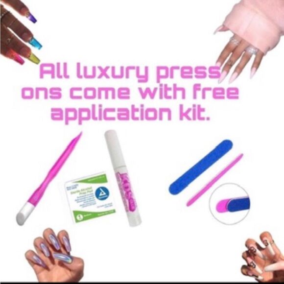 Purple black heart press on nails - Picture 8 of 8